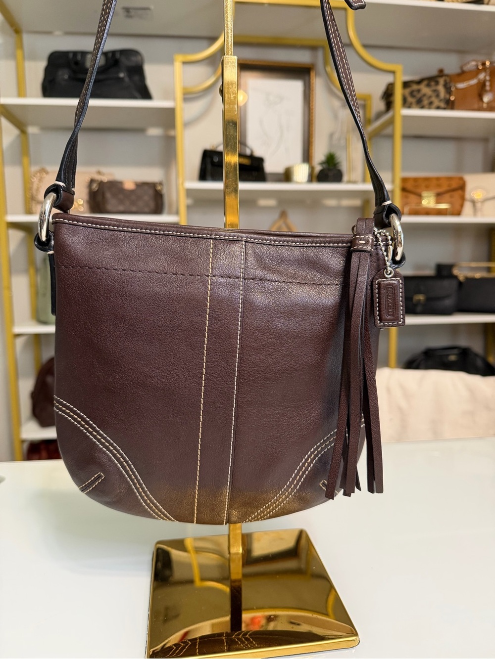 Coach Vintage Soho Mini Leather Crossbody Shoulder Bag in Dark Brown - Picture 2 of 11
